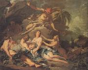 Francois Boucher Mercury confiding Bacchus to the Nymphs oil on canvas